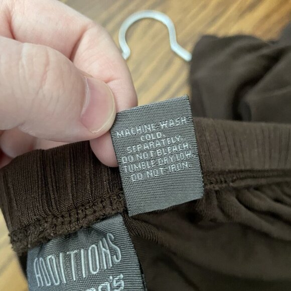 Additions By Chicos Women Sz 2 SHORT (Med) Brown Slinky Knit Elastic Waist Pants - Picture 8 of 8